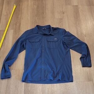 Eddie Bauer Large Tall (LT) Men's Navy Shirt Jacket. Polyester Blend